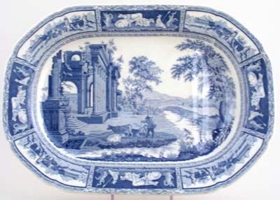 Meat Dish or Platter with tree and well c1815